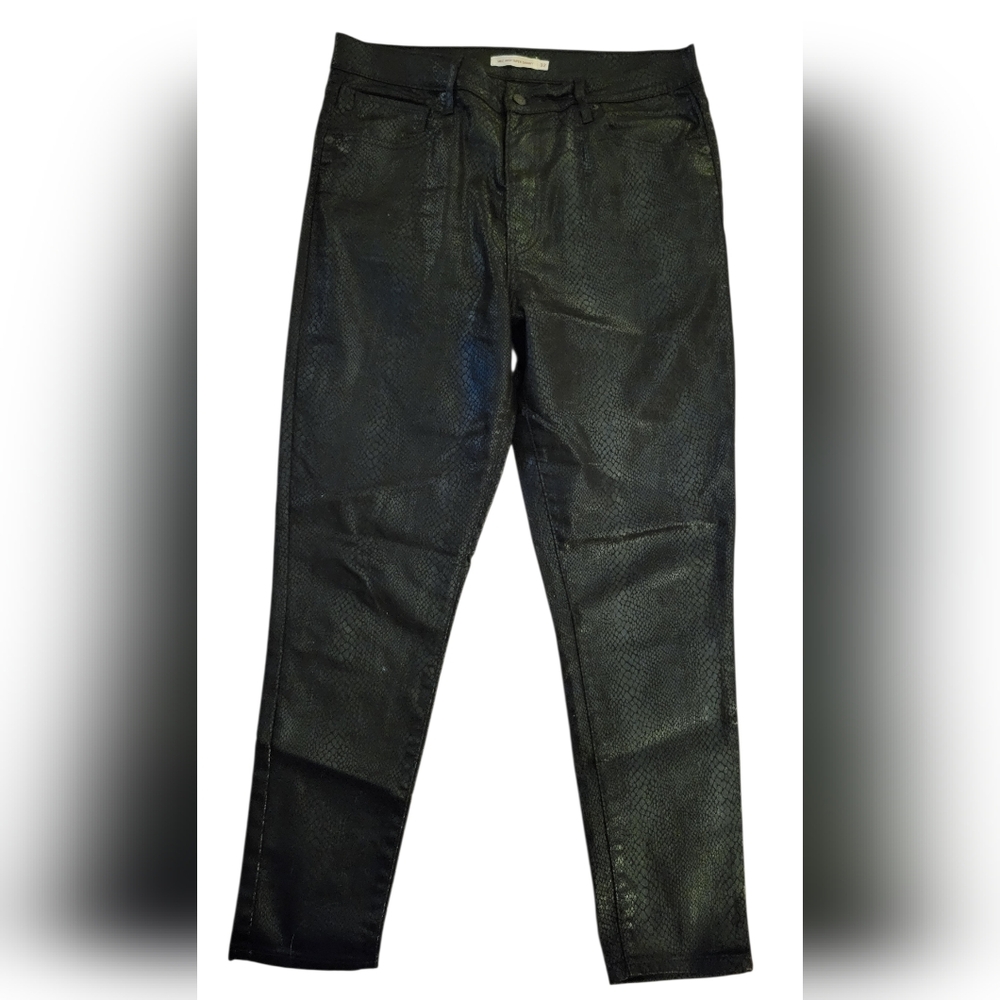 LEVI'S PREMIUM Black Snakeskin Mile High Stretch Jeans - Picture 4 of 10